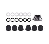 ALFAAL 6 Uds Tapas De Clavijas De Afinación Pulidas Sintonizador Botón Tapa Cuerda Perilla Manija Para Guitarras Eléctricas Acústicas (Color : Black)