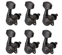 ALFAAL 6 Unids Con Diestro Sellado De Guitarra Acústica Tuning Pegs Sintonizadores De Aleación De Zinc Negros Bricolaje