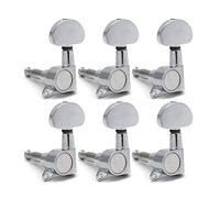 ALFAAL 6 Unids/Lotes Chrome Black Gold Guitar Sking Tuning Tuning Tweys Tweys Machine Heads Para La Guitarra Eléctrica Acústica (Color : Chrome 6L)
