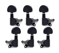 ALFAAL 6 Unids/Lotes Chrome Black Gold Guitar Sking Tuning Tuning Tweys Tweys Machine Heads para La Guitarra Eléctrica Acústica (Color : Black 3R3L)