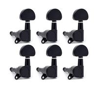 ALFAAL 6 Unids/Lotes Chrome Black Gold Guitar Sking Tuning Tuning Tweys Tweys Machine Heads Para La Guitarra Eléctrica Acústica (Color : Black 6L)