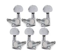 ALFAAL 6 Unids/Lotes Chrome Black Gold Guitar Sking Tuning Tuning Tweys Tweys Machine Heads para La Guitarra Eléctrica Acústica (Color : Chrome 3R3L)
