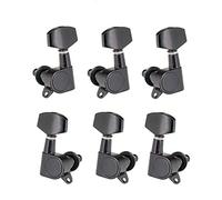 ALFAAL 6 Unids Sellada Guitarra Clavijas De Cuerdas Bloquear Sintonizadores Eléctrico Acústico Guitarra Sintonizador Máquina Cabezas Cabezas Perillas (Color : Black)