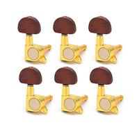 ALFAAL 6 Unids/Set Guitarra Eléctrica Acústica En Línea Clavija De Afinación Cabezales De Máquina Sintonizadores Perilla De Hemiciclo (Color : 6R)
