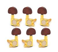 ALFAAL 6 Unids/Set Guitarra Eléctrica Acústica En Línea Clavija De Afinación Cabezales De Máquina Sintonizadores Perilla De Hemiciclo (Color : 3R3L)
