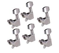 ALFAAL 6L Guitarra Cerrado Cadena Botón Tuning Pegs Key Sintonizadores Máquina Cabezas