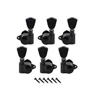 ALFAAL 6pcs 3L3R Afinadores Negros Clavijas De Afinación De Guitarra Eléctrica Cabezales De Máquina Para Piezas De Guitarra LP