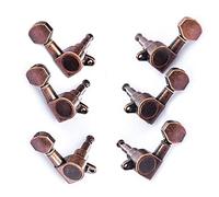 ALFAAL 6pcs 3L3R Cadena Eléctrica De La Guitarra Acústica Sintonización De Las Clavijas Sintonizador De La Máquina Para Los Accesorios De Guitarra De Estilo Vintage