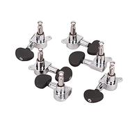 ALFAAL 6pcs 3l3r Chrome Guitar String Machine Heads Tuning Pegs Keys Sintonizadores Con Botones Negros Para Guitarras Eléctricas Acústicas