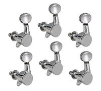 ALFAAL 6pcs 6l De Guitarra Eléctrica Sintonizadores De Guitarra Cabezas De Ajuste De Sintonización De Plata