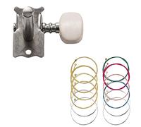 ALFAAL 6pcs Cadena De Guitarra Acústica Tuning Tuning PEG TUNER CABEZA Y 2 Conjuntos De 6 Cuerdas De Guitarra Reemplazo De La Cadena De Acero