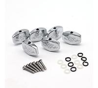 ALFAAL 6pcs Guitar Sintonizadores De Guitarra Botones De Cabeza Botón Cuadrado Tallado De Metal para Guitarra Eléctrica Popular