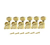 ALFAAL 6pcs Guitarra Eléctrica Tuning Pegs Gold 6l Machine Heads Sintonizadores para Piezas De Guitarra Zurda