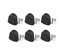 ALFAAL 6pcs Mango de perilla de cuerda de llave de llave del sintonizador con arandela de tornillos para guitarras acústicas y eléctricas (Color : Black)