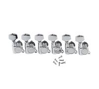 ALFAAL 6pcs Máquina De Guitarra Sellada Cabezas Sintonizadores Tweing Teclas PEGS 6R Piezas De Guitarra Eléctrica Cromada