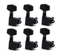 ALFAAL 6pcs Pegas De Sintonización De Guitarra Tunner Máquina Cabezas Tuning Peg Machine Head Chrome-Gold-Black (Color : Big Peg Black 6R)