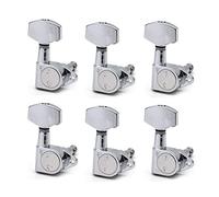 ALFAAL 6pcs Pegas De Sintonización De Guitarra Tunner Máquina Cabezas Tuning Peg Machine Head Chrome-Gold-Black (Color : Big Peg Chrome 6R)