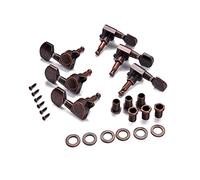 ALFAAL 6pcs Pegas De Tono De Guitarra Acústica Máquina De Guitarra Eléctrica Cabezales Sintonizadores 3 Derecha Y 3 Posición Izquierda Color De Cobre Vintage