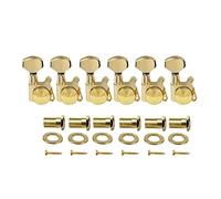 ALFAAL 6pcs / Set Sintonizadores De Bloqueo De La Máquina De Guitarra Eléctrica Cabezas De Bloqueo De Bloqueo De Cadena De Clavijas 6r / 6l Relación Engranaje 1:19 (Color : Gold 6R)