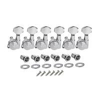 ALFAAL 6pcs / Set Sintonizadores De Bloqueo De La Máquina De Guitarra Eléctrica Cabezas De Bloqueo De Bloqueo De Cadena De Clavijas 6r / 6l Relación Engranaje 1:19 (Color : Chrome 6L)