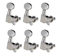 ALFAAL 6PCS Sintonizadores De Guitarra De Mano Derecha Clavijas De Afinación Clavijas Para Guitarra Acústica 6R Plata