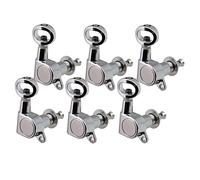 ALFAAL 6pcs Tinten De Guitarra Derecha Tuning Tweys Pegs Botón Hueco Para Reemplazo De Guitarra Acústica 6r De Plata