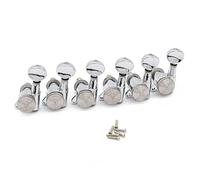 ALFAAL 6R / 6L / 3L3R Sintonización De Guitarra Pegs Lock Sintonizador Sintonizador Eléctrico Máquina De Guitarra Cabezales Sintonizadores Para Guitarra Eléctrica (Color : 6L Sliver)