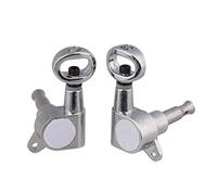 ALFAAL 6x Chrome 4x3.7cm 3L3R Partes de guitarra folclórica de guitarra Hollow Cerrado PEG