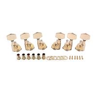 ALFAAL A Set 6 PCS Gold String Pegs Tuners De Llave Cabezales De Máquina Para Guitarra Eléctrica Acústica