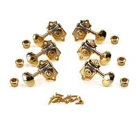 ALFAAL Bakelite Folk Guitar String Knob String Abierto Golden Retro Quasi-Knob Shaft String Bobina Cadena