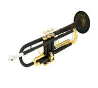 ALFAAL BB Tone Trompeta Instrumento Musical De Oro Negro Material De La Superficie Níquel Negro Oro