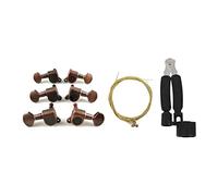ALFAAL Caballique De Tono De Guitarra De Cobre. 3L + 3R Y 3 En 1 Guitarra String Winder Cutter Bridge Pin Puller