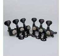 ALFAAL Cabezales de la máquina de guitarra Bloqueo Sintonización Sintonización de clavijas Sintonizadores para guitarras eléctricas Negro (Color : 6R)