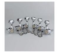 ALFAAL Cabezas De La Máquina De Guitarra 1:21 Sintonizadores De Bloqueo Trasero Tuning De Guitarra Sintonizadores Para Guitarras Eléctricas Chrome