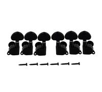 ALFAAL Cabezas De La Máquina Sintonizadas Selladas 3L3R Claves De GuitartUning Clavijas De Ajuste De Guitarra Acústica Negro 3R3L