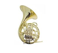 ALFAAL Campana De Corno Francés F/BB con Estuche 4 Válvulas Corno Francés Instrumentos Musicales Lacado Plateado Profesión Cuerno Francés