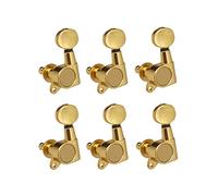 ALFAAL Chrome Guitar Sking Tuning Pegs Tuning Máquinas Máquina Head Tuning Keys Oval Button (Color : Gold 6 Left)