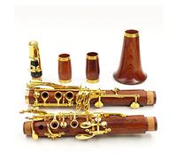 ALFAAL Clarinete Profesional Rosewood BB Llaves De Oro Chapado En Oro SIB Klarnet Clarinetes