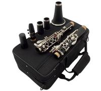 ALFAAL Clarinete SIB Clarinete De Ébano Blackwood E12F Clarinetes BB Profesionales Baquelita 17 Teclas Instrumentos Musicales Cañas(Bakelite)