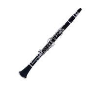 ALFAAL Clarinete SIB Clarinete Instrumento De Viento Negro Baquelita Si Bemol 17 Teclas Plateadas Instrumento De Nivel Principiante