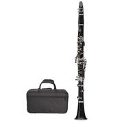 ALFAAL Clarinete SIB Instrumentos De Viento De Madera Clarinete BB 17 Teclas Si Bemol Instrumentos Musicales Tubo De Baquelita Clarinete Niquelado(E11)
