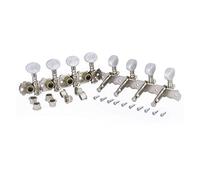ALFAAL Clavijas De Afinación De Cuerdas De Guitarra Bloqueadas De Acero Niquelado, Clavijas De Afinación, Cabezales De Máquina 4L 4R Para Instrumentos De