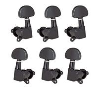 ALFAAL Clavijas De Afinación De Guitarra Cerradas 6pcs Clavijas De Afinación De Cabezales De Máquina Perillas Teclas De Afinación (Color : Black)