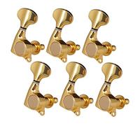 ALFAAL Clavijas De Afinación De Guitarra Cerradas Cromadas, Clavijas De Afinación, Cabezales De Máquina Para Guitarras Eléctricas Acústicas 6R (Color : Golden)