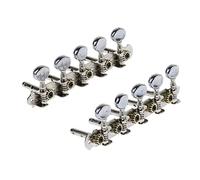 ALFAAL Clavijas De Afinación Plateadas 5R5L, Clavijas De Afinación, Cabezales De Máquina Para Guitarra Eléctrica De 10 Cuerdas, Paquete De 2