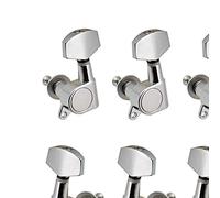 ALFAAL Clavijas De Cuerda De Guitarra Selladas De 6 Uds Sintonizadores De Bloqueo Clavijas De Afinación 3L3R Sintonizadores De Cuerda Guitarra Acústica (Color : Silver)