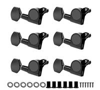 ALFAAL Clavijas De Máquina De Guitarra 6R Afinación Eléctrica/Acústica 6 Clavijas En Línea Afinador Devanadores De Cuerda Llaves Clavijas De Cuello De Guitarra