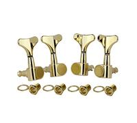 ALFAAL Clavijas De Sintonización De Bajo De 4 Cuerdas Selladas 2L2R Máquina De Guitarra Cabezales Tunners Ratio De Engranajes De Oro: 1: 17