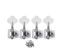 ALFAAL Conjunto De 4 Piezas Cabezales De La Máquina De Bajo 4r Tuning Pegs Sintonizadores Abrir Engranajes para Bajos Diestros (Color : Chrome)