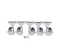 ALFAAL Conjunto De 5pcs Bass Machine Heads Tuning Pegs Tweys Tweys 2L3R / 2R3L para Bajos Eléctricos 5 Cuerdas. (Color : 2L3R Chrome)